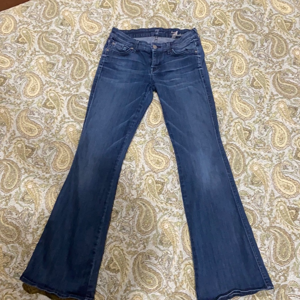 7 For all Man Kind size 25 flare/bell bottoms.